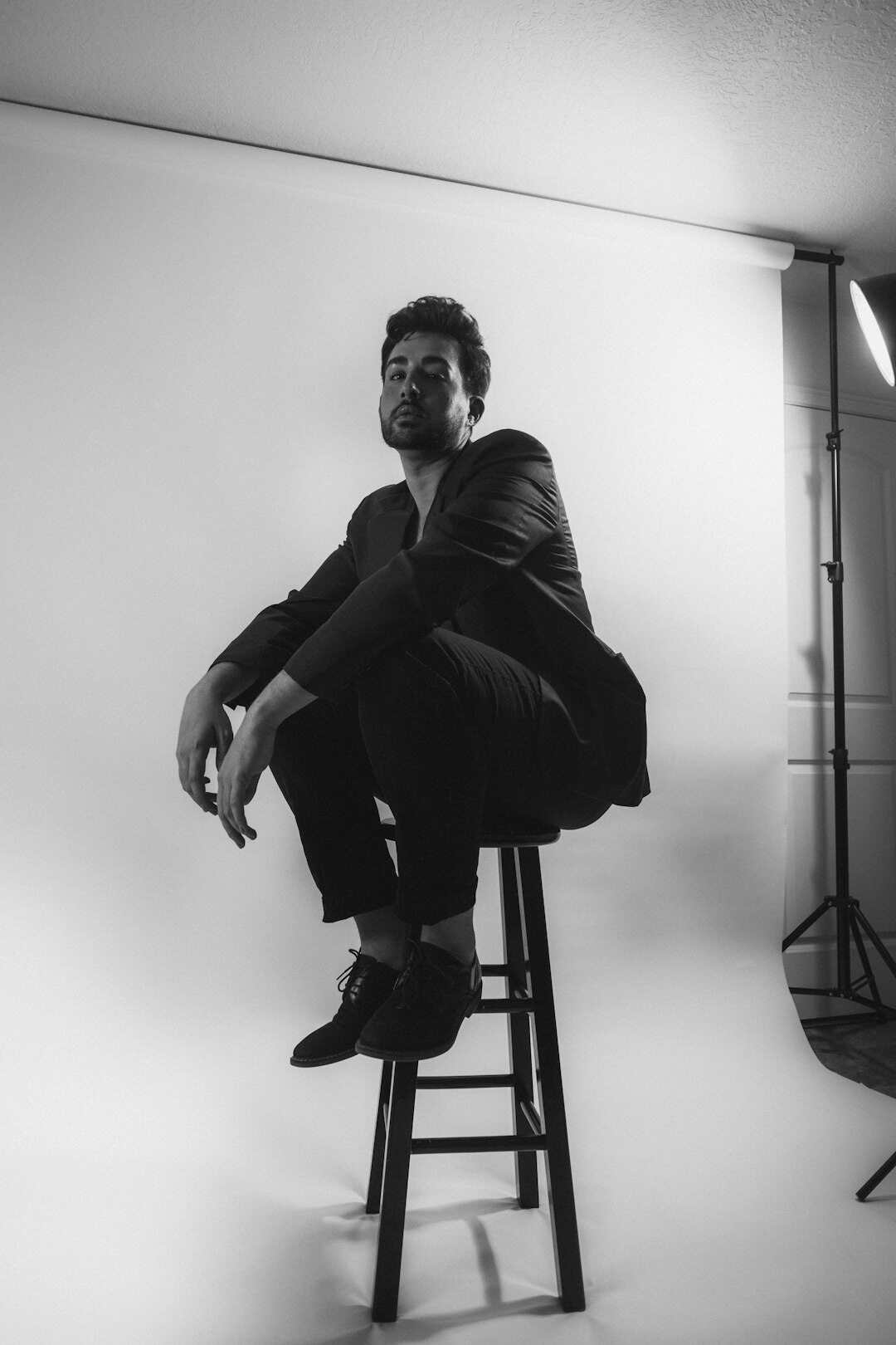 Studio portrait of a man documentary director