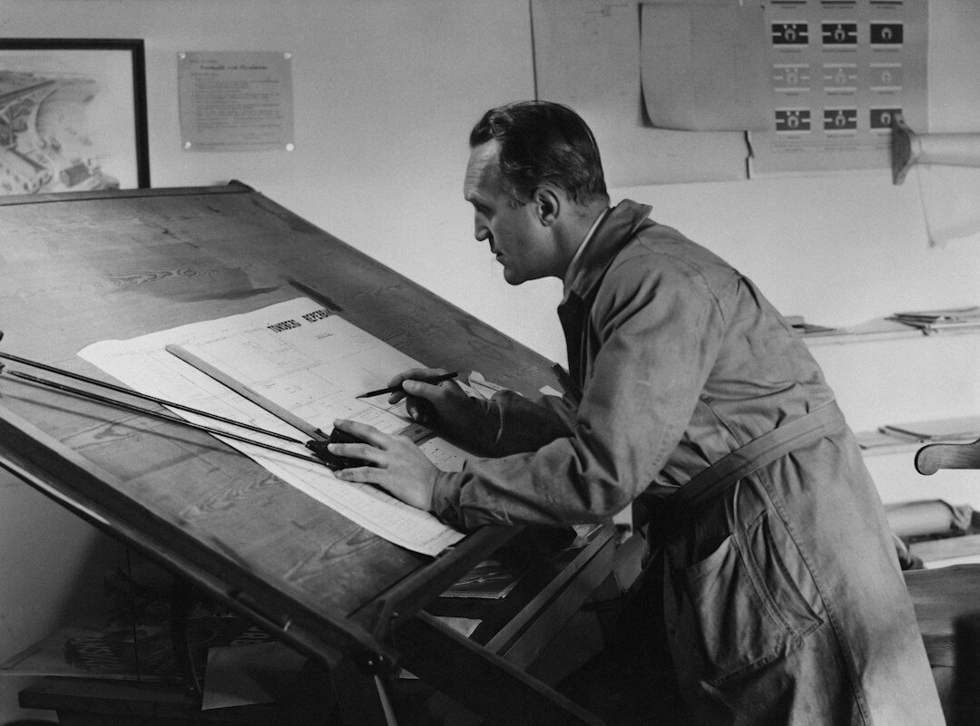 Studio portrait of a man specialised in archive restoration